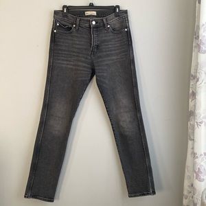 Gap Slim High Rise Black Lava Cuff Jeans
